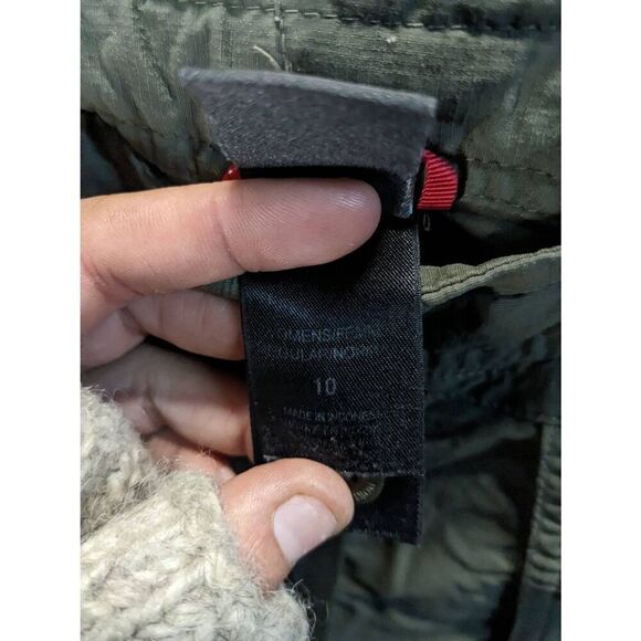 North Face Convertible Hiking Cargo Pant Capri Ripstop Khaki Green Womens 10 Med - Picture 3 of 11